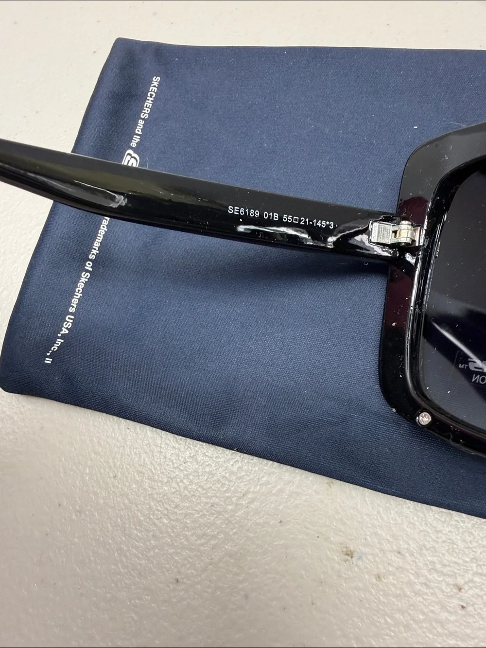 Skechers Black Square Sunglasses with Gradient Gray Lenses